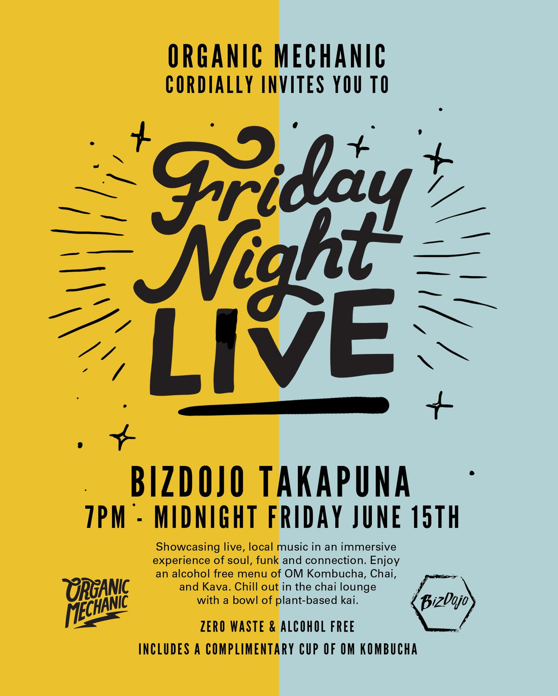 Friday Night Live | 15th June @ BizDojo Takapuna